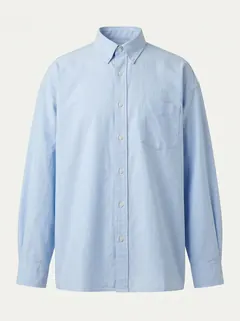 Product photo: pale blue relaxed-fit oxford shirt