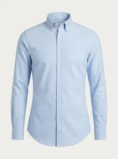 Product photo: pale blue slim-fit oxford shirt
